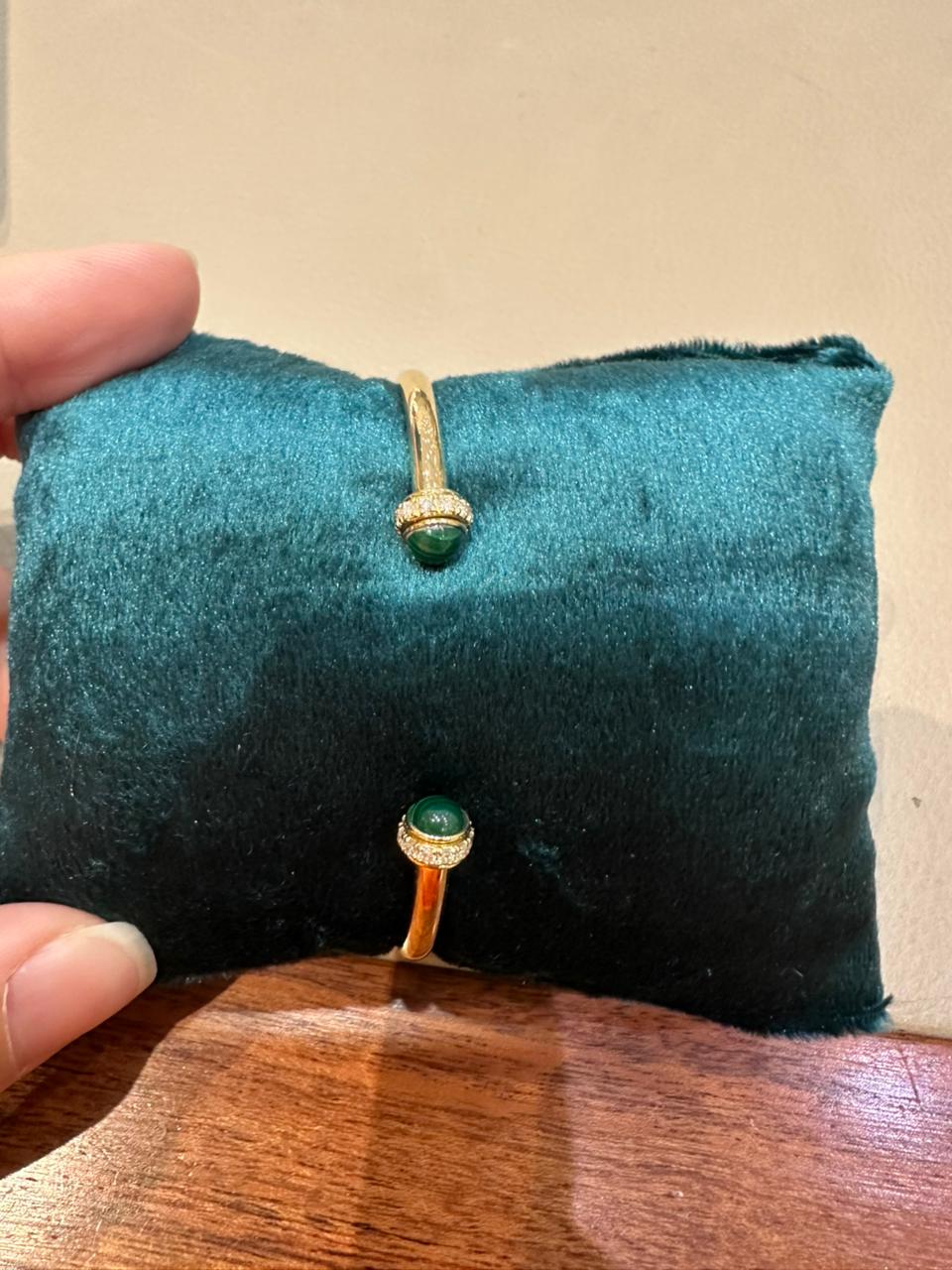 diamond malachite bangle